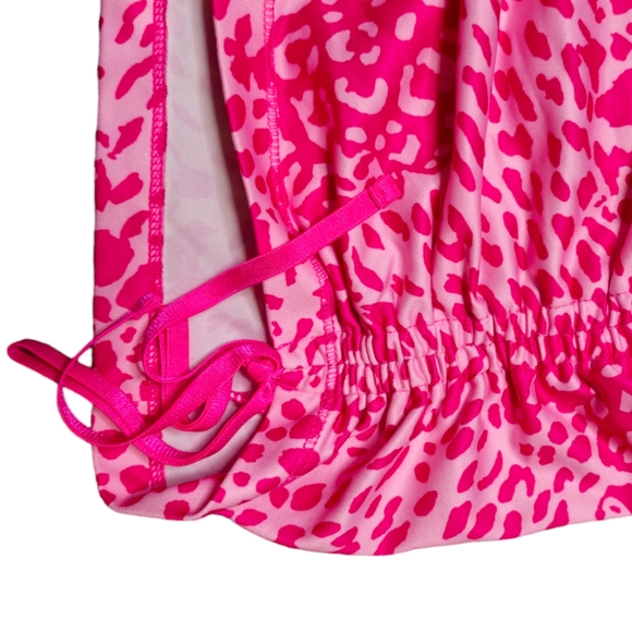 Sofia Vergara Active Pink & Barbie Pink Leopard Workout Top - Picture 8 of 12